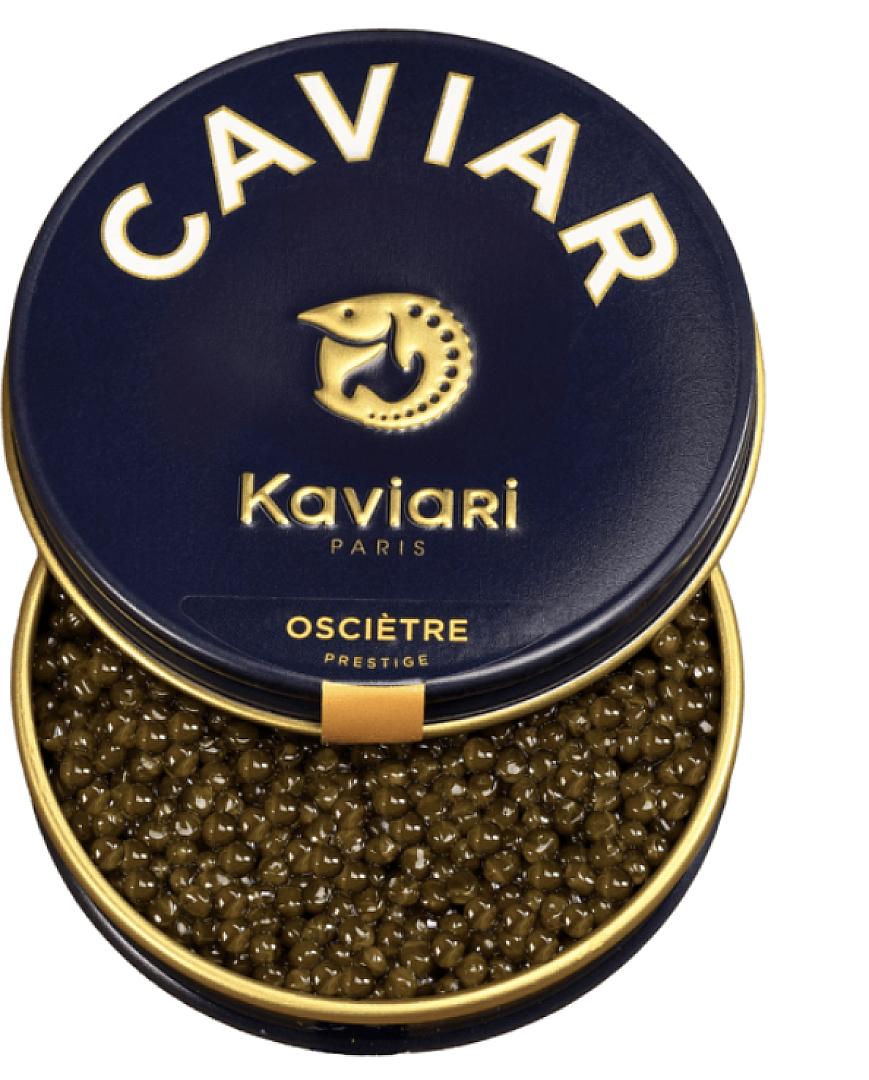 1 boite de 250 grammes de caviar Osciètre prestige de la marque KAVIARI