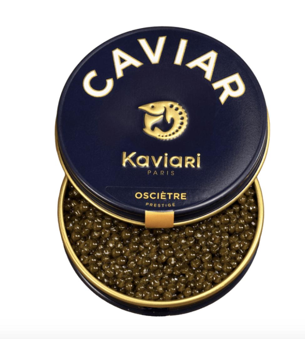 1 boite de 250 grammes de caviar osciètre prestige de la marque KAVIARI