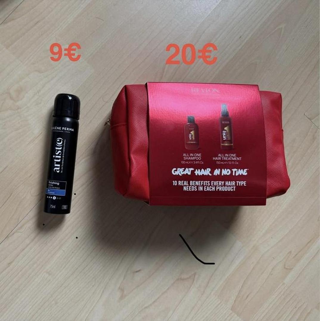Trousse coiffure avec laque