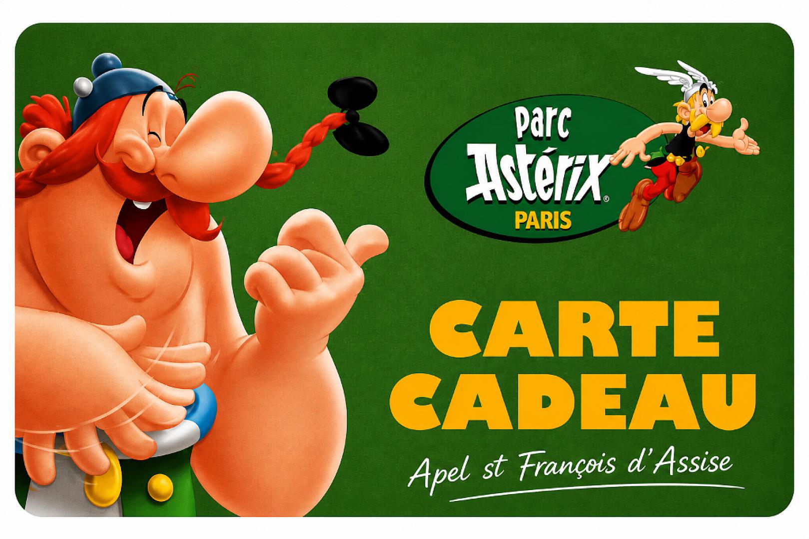Carte Cadeau de 250 € pour le Parc Astérix