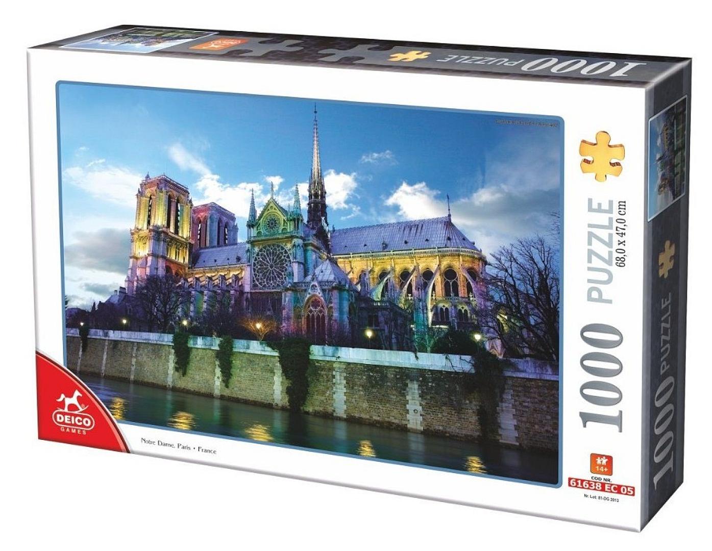Jeux - PUZZLE DEICO - NOTRE DAME DE PARIS FRANCE - 1000 PIECES