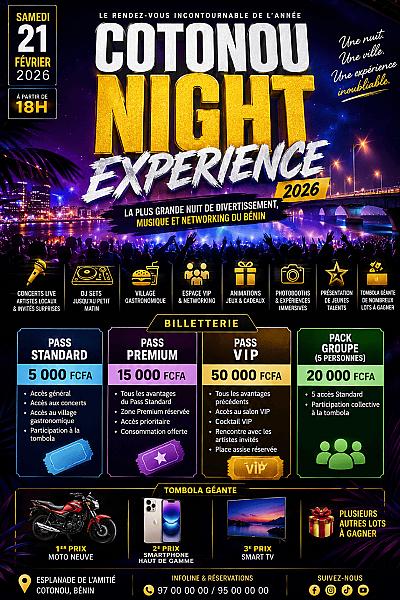 COTONOU NIGHT EXPERIENCE 2026